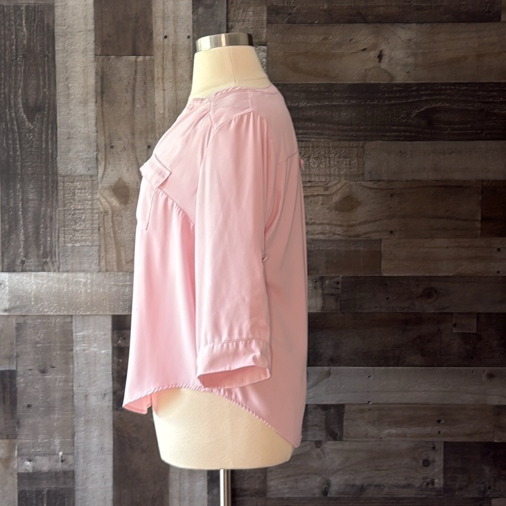 Torrid 0 Harper pink top Xlarge pastel softgirl low key luxe romantic spring - Picture 4 of 9